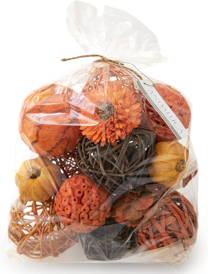 Fall Vase Filler - Mini Pumpkins/Orbs in Orange