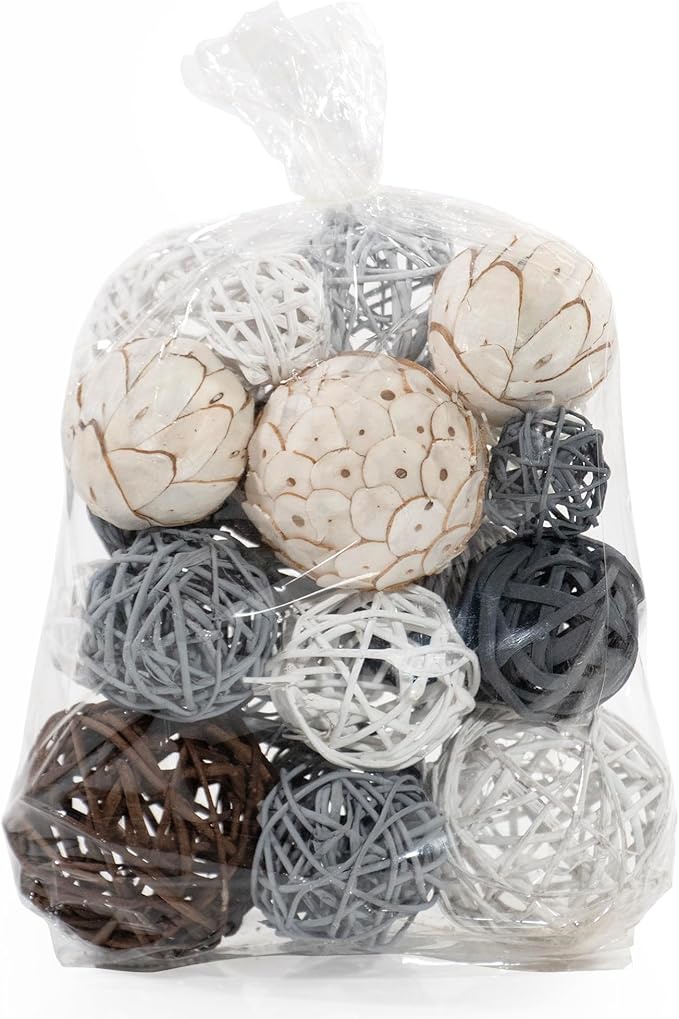 Decorative Balls Vase Filler - Grey