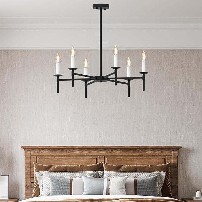Black LED Modern Chandelier