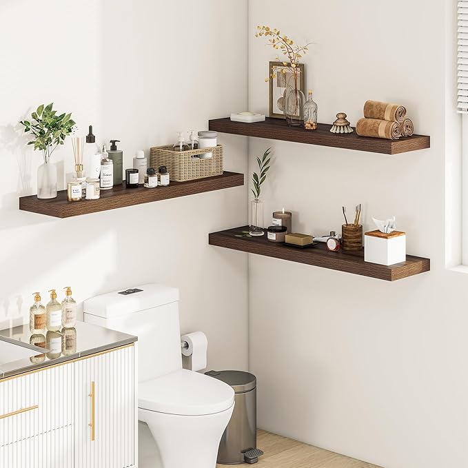 36" Floating Shelves in Walnut