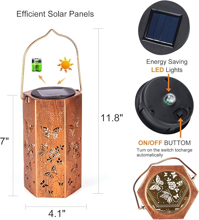 2 Pack Butterfly Solar Lanterns
