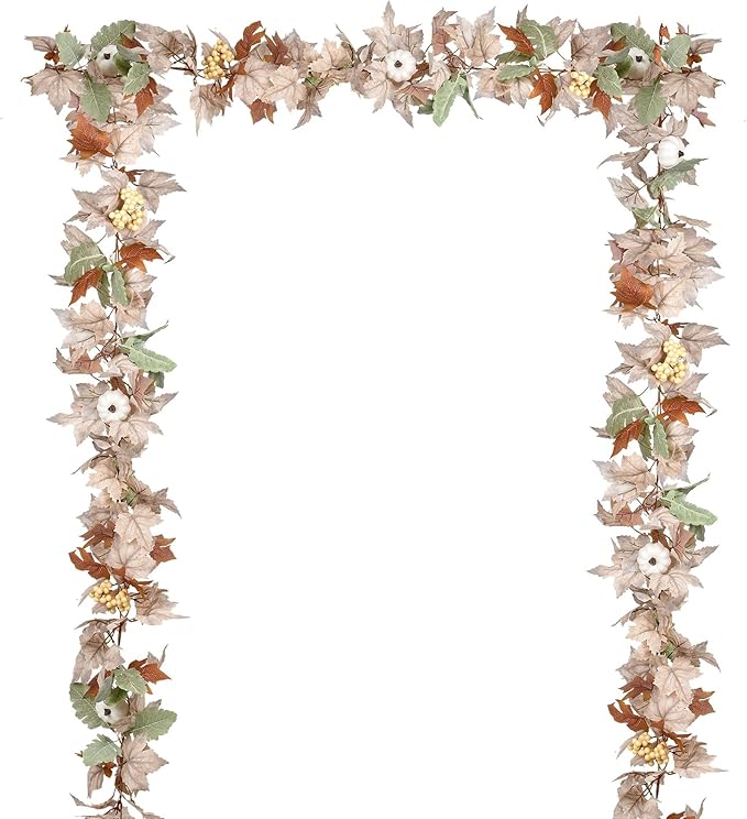 Muted Fall Maple Leaf Garland - 5.9Ft