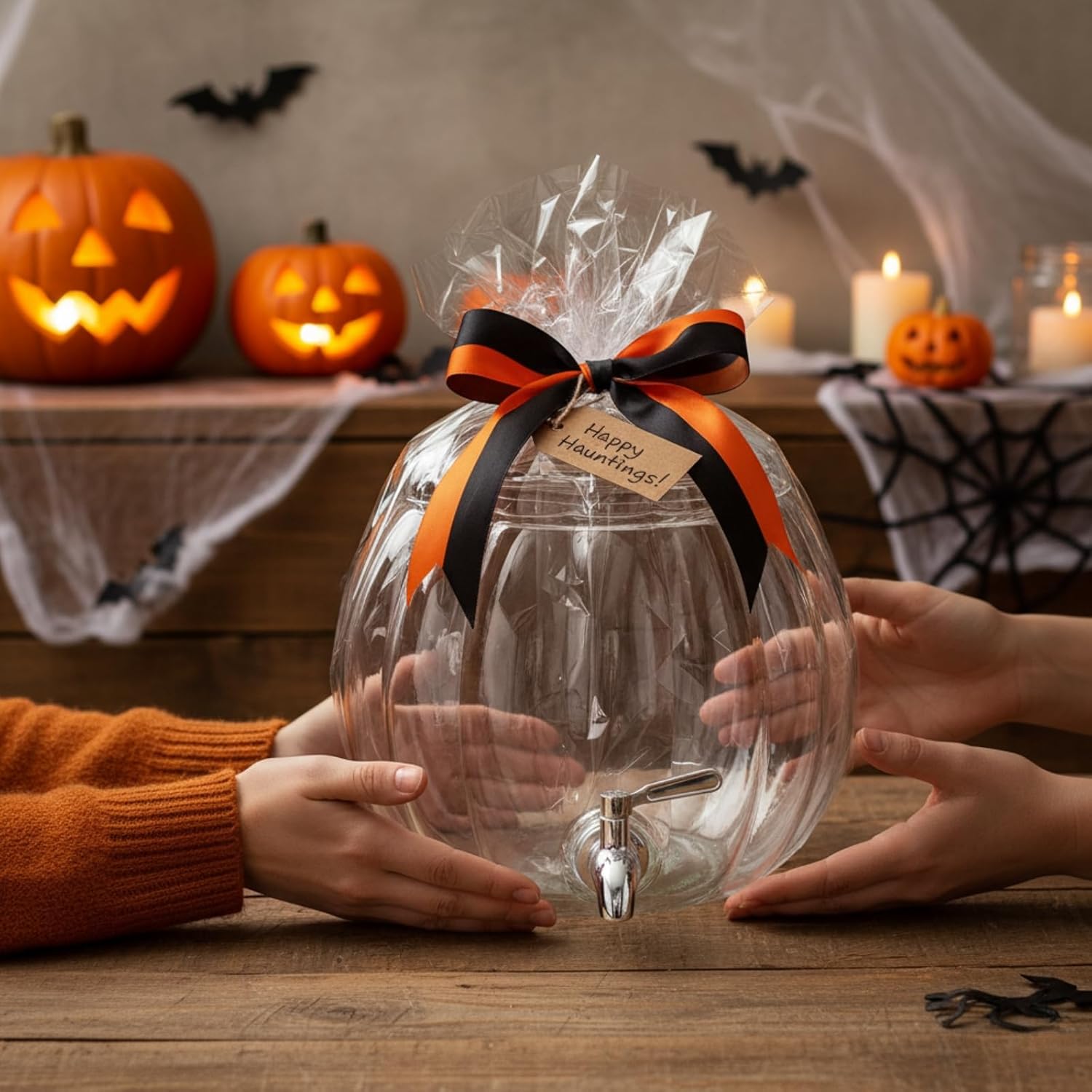 Glass Pumpkin Drink Dispenser - 2 Gallon