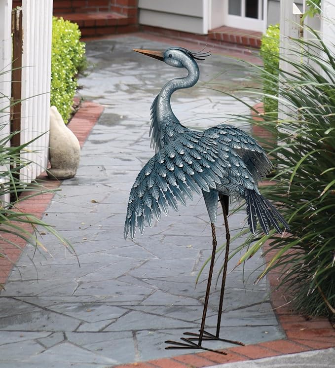 Rustic Metal Bird Sculpture