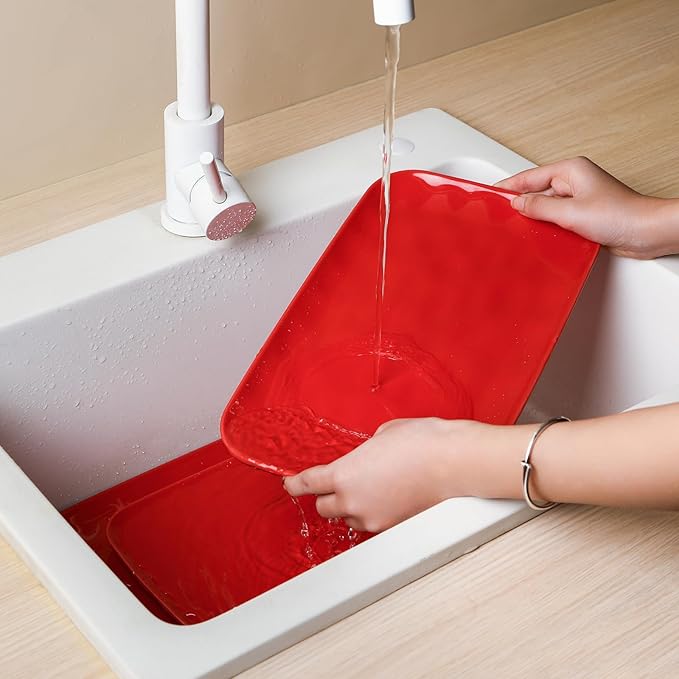 Ceramic Serving Platters - 14" 12" 10" - Red