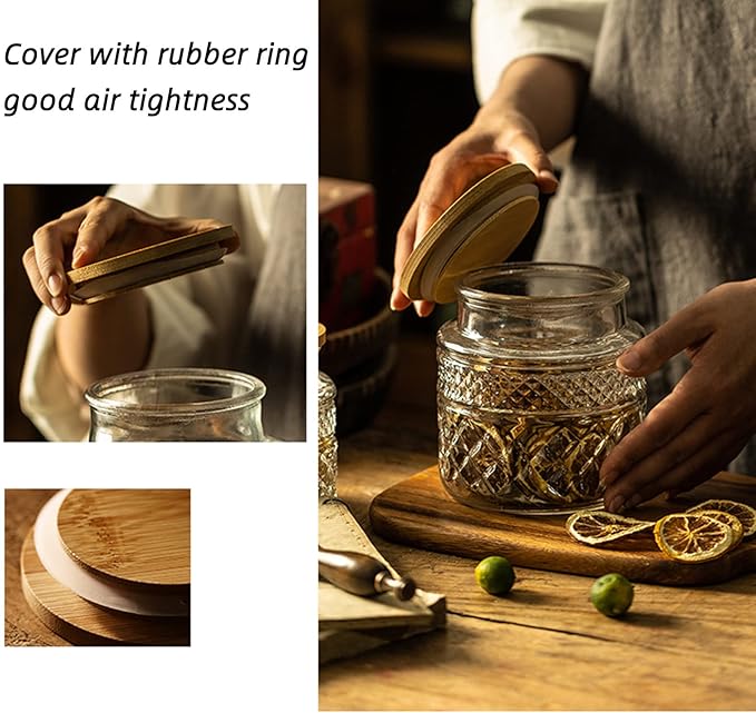 Glass Storage Jar with Bamboo Lid - 38oz