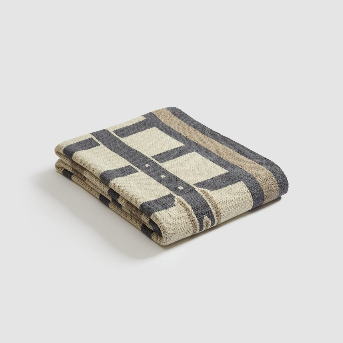 Equestrian Lattice - Cotton Sustainable Knit Throw Blanket