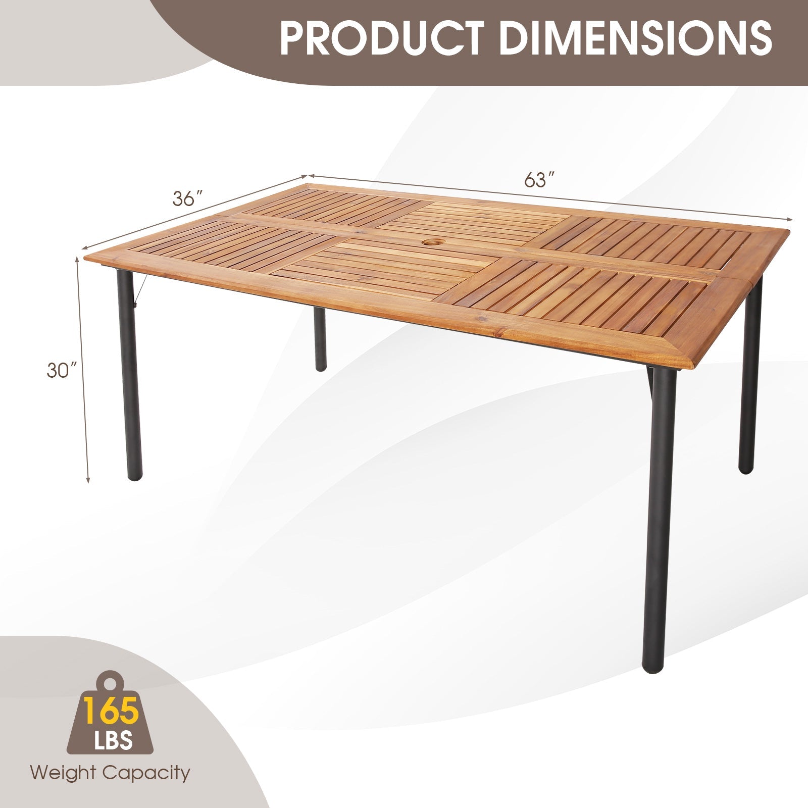 5/7-Piece Acacia Wood Outdoor Dining Set