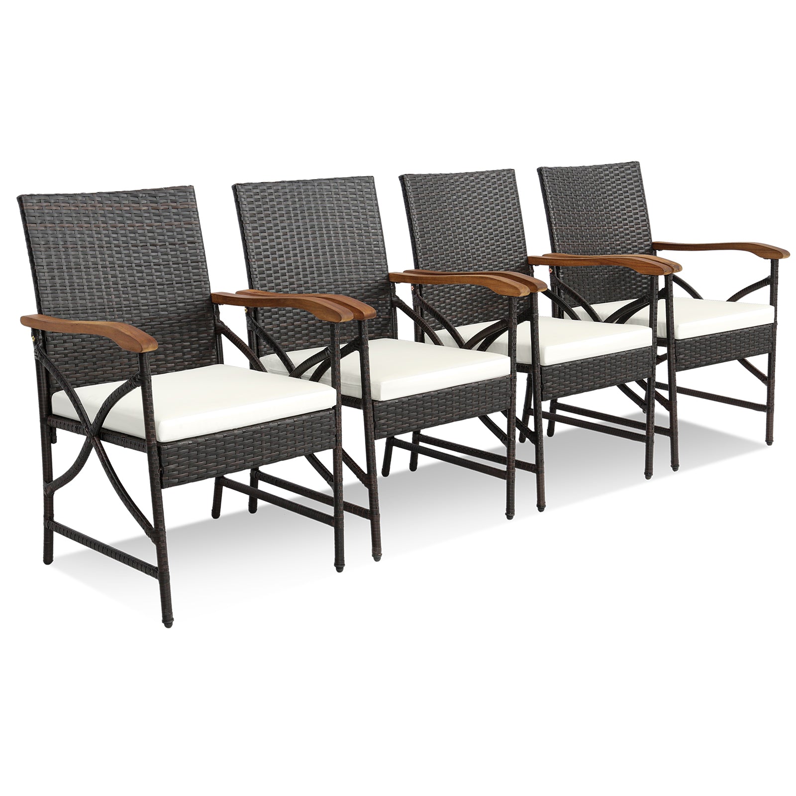 5/7-Piece Acacia Wood Outdoor Dining Set