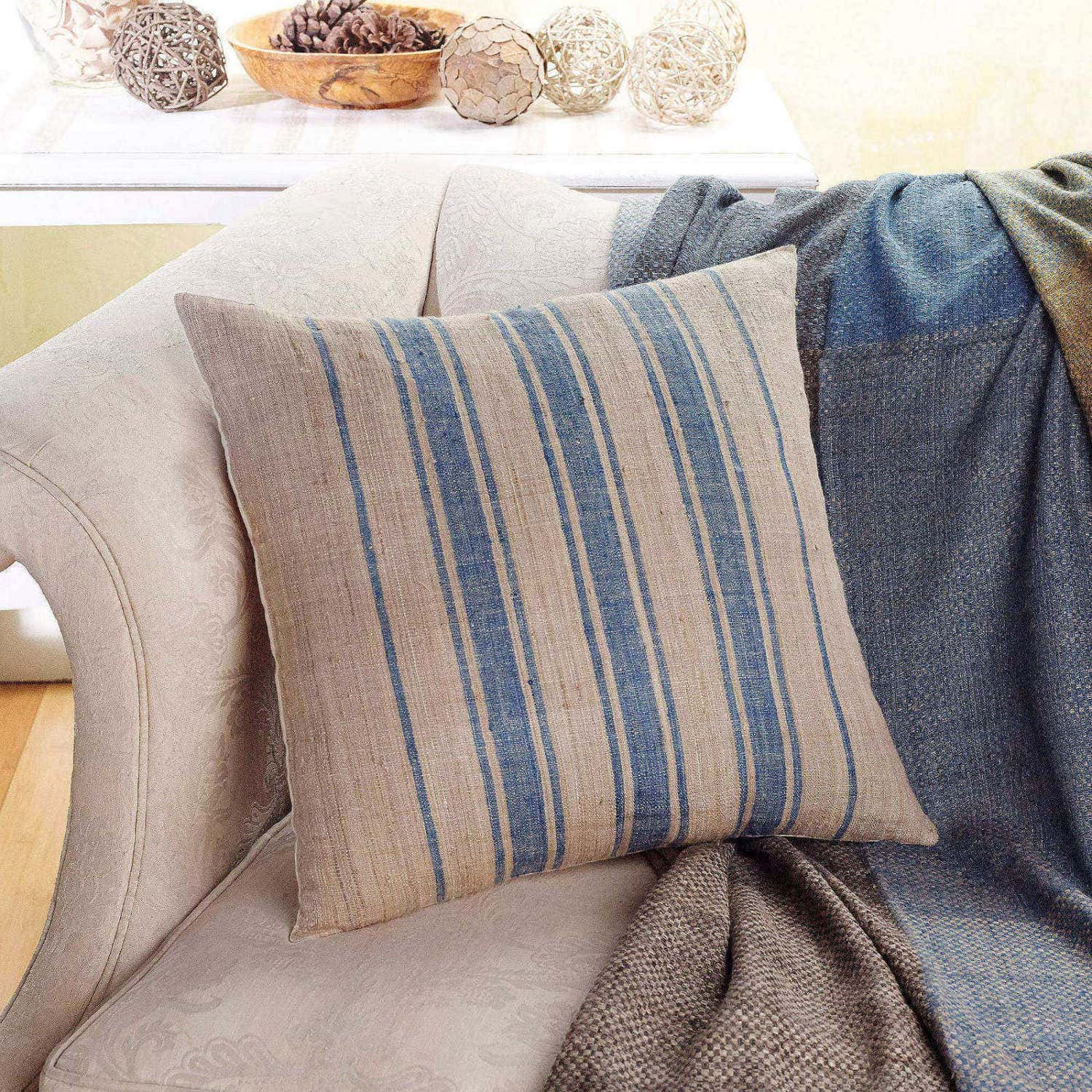 Handwoven Ahimsa Silk Pillow with Insert - 4 Colors