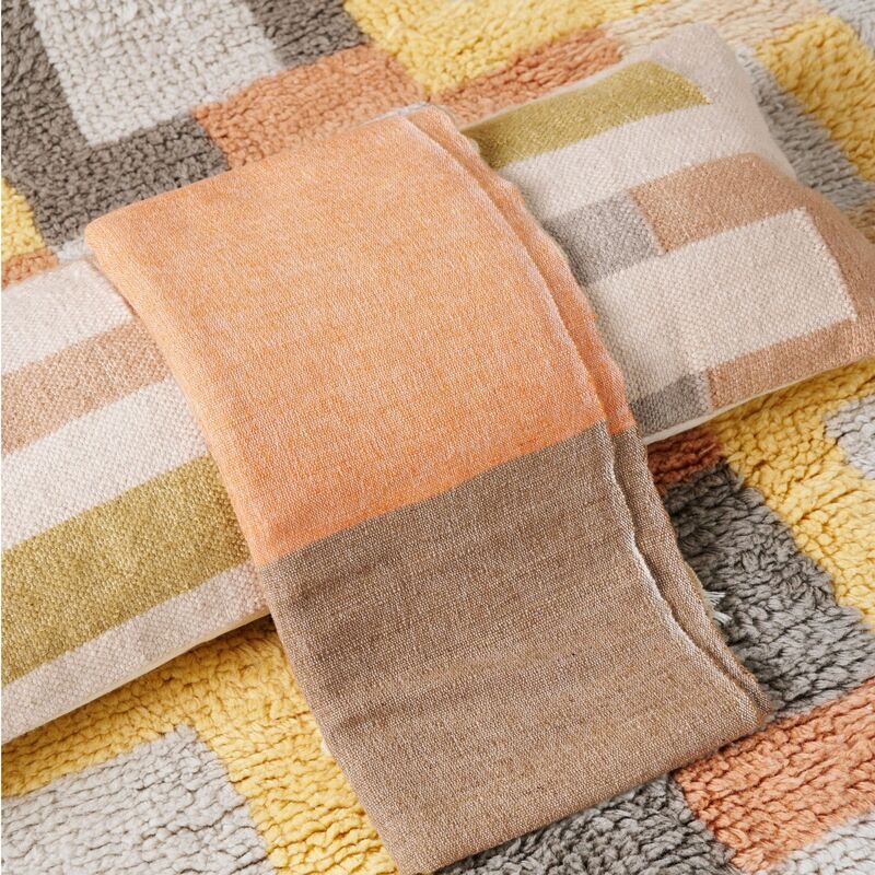 Shale Handloom Cotton Large Lumbar Pillow