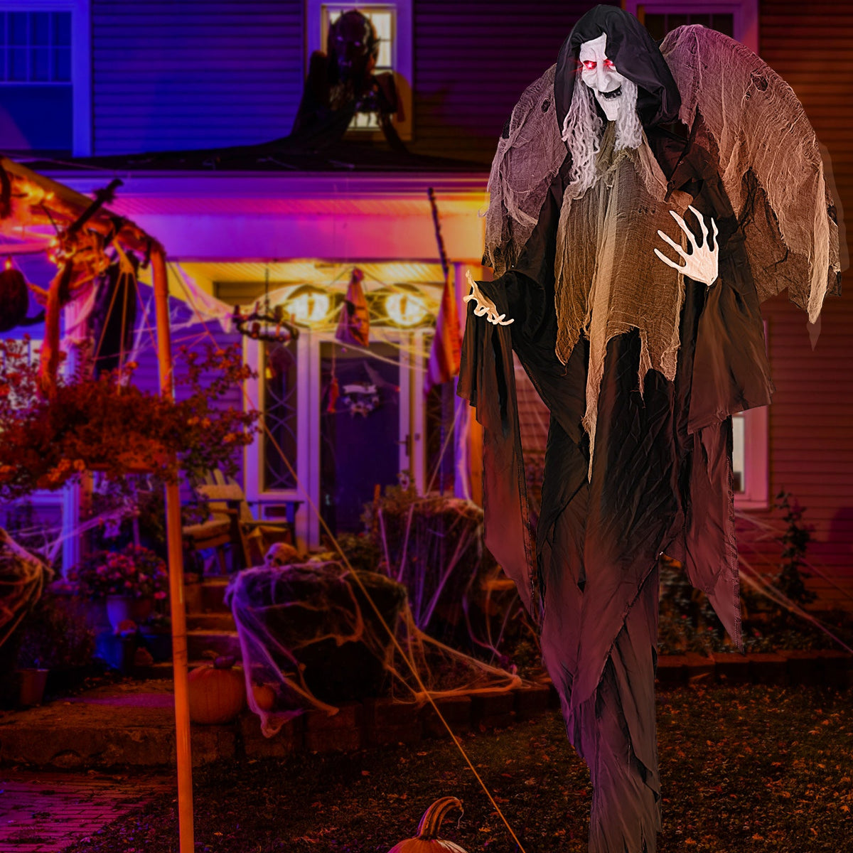 8.2 ft Animatronic Witch with Lighted Eyes