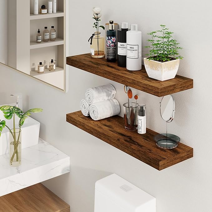 Set of 2 Rustic Floating Shelves - 36"