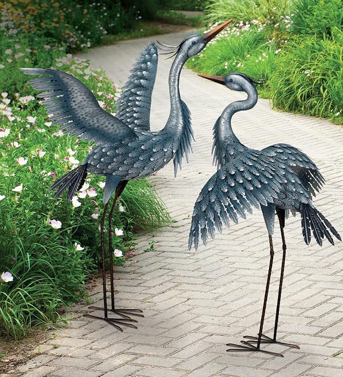 Rustic Metal Bird Sculpture