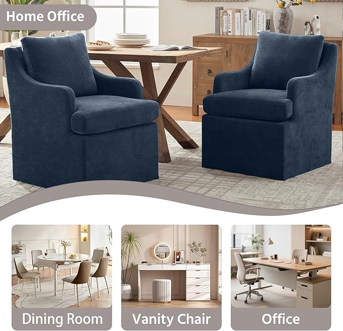 Upholstered Dining Chair in Navy