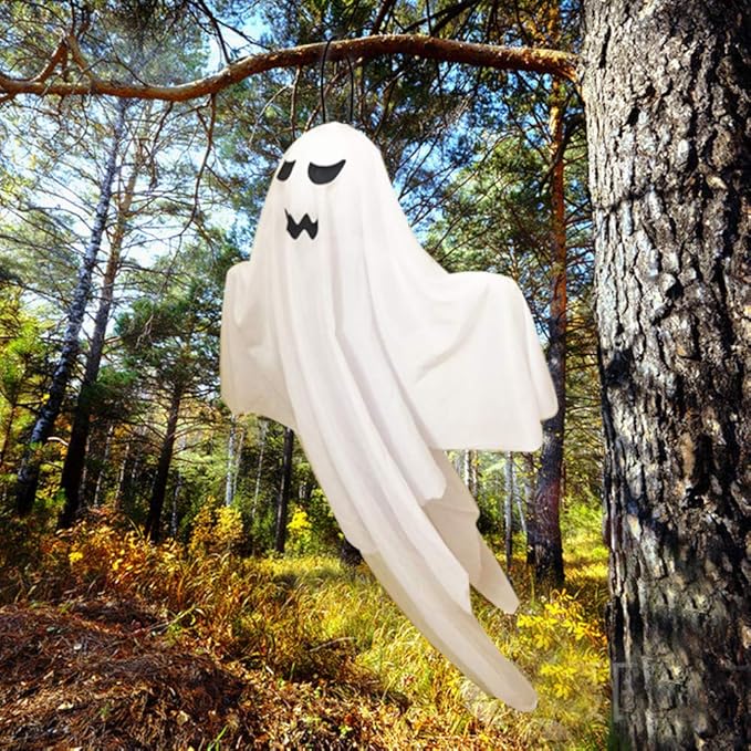 4 Pack Halloween Hanging Ghosts - 27.5 inch
