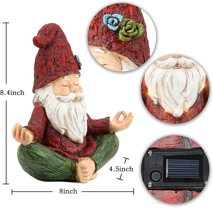 Garden Yoga Gnome Statue