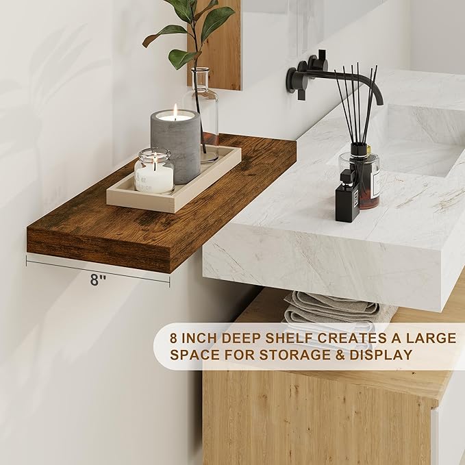 Set of 2 Rustic Floating Shelves - 36"