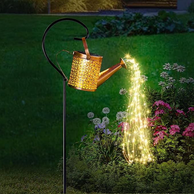 Solar Watering Can Light - Bronze