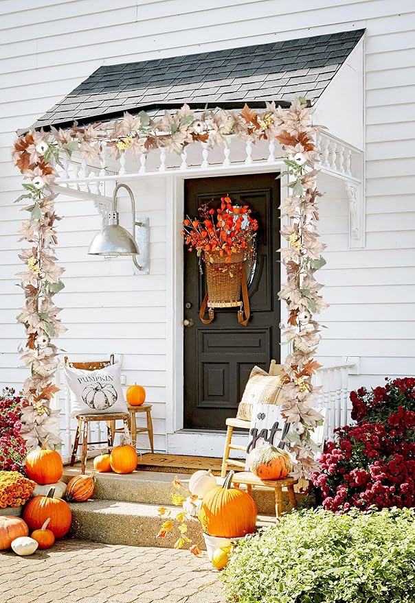 Muted Fall Maple Leaf Garland - 5.9Ft