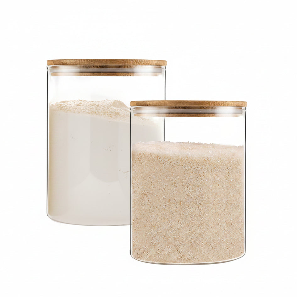 Glass Storage Jars - 2 PACK, 108oz