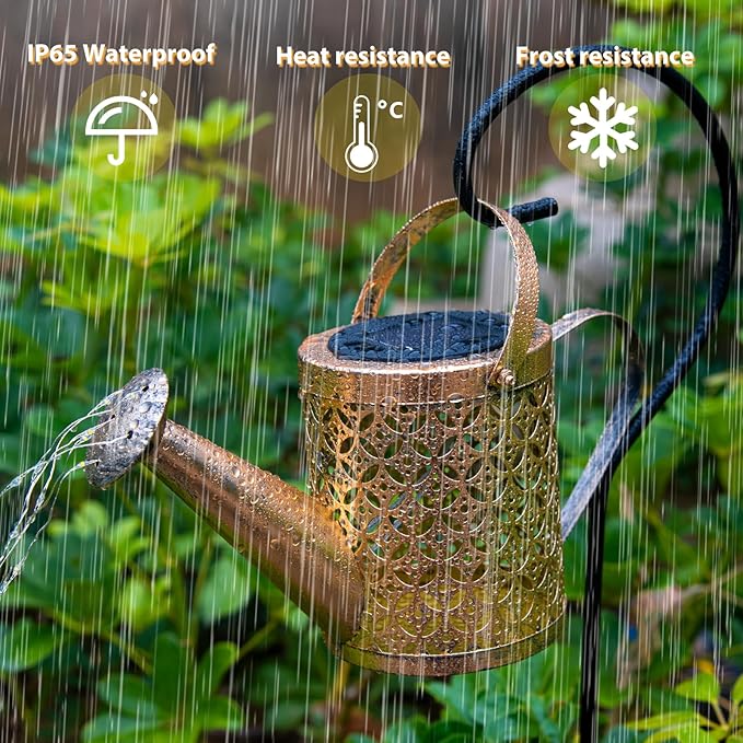 Solar Watering Can Light - Bronze