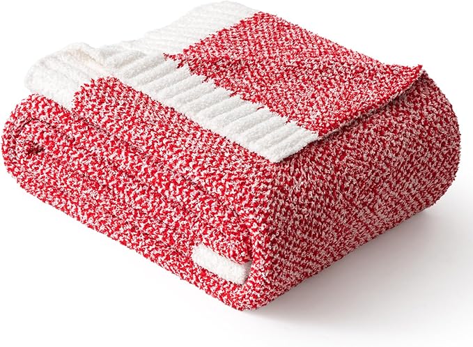 MIULEE Super Soft Throw Blanket in Red