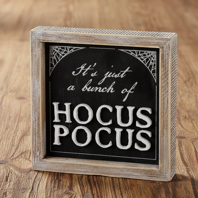 Hocus Pocus + Pumpkin Spice Double Sided Wood Sign