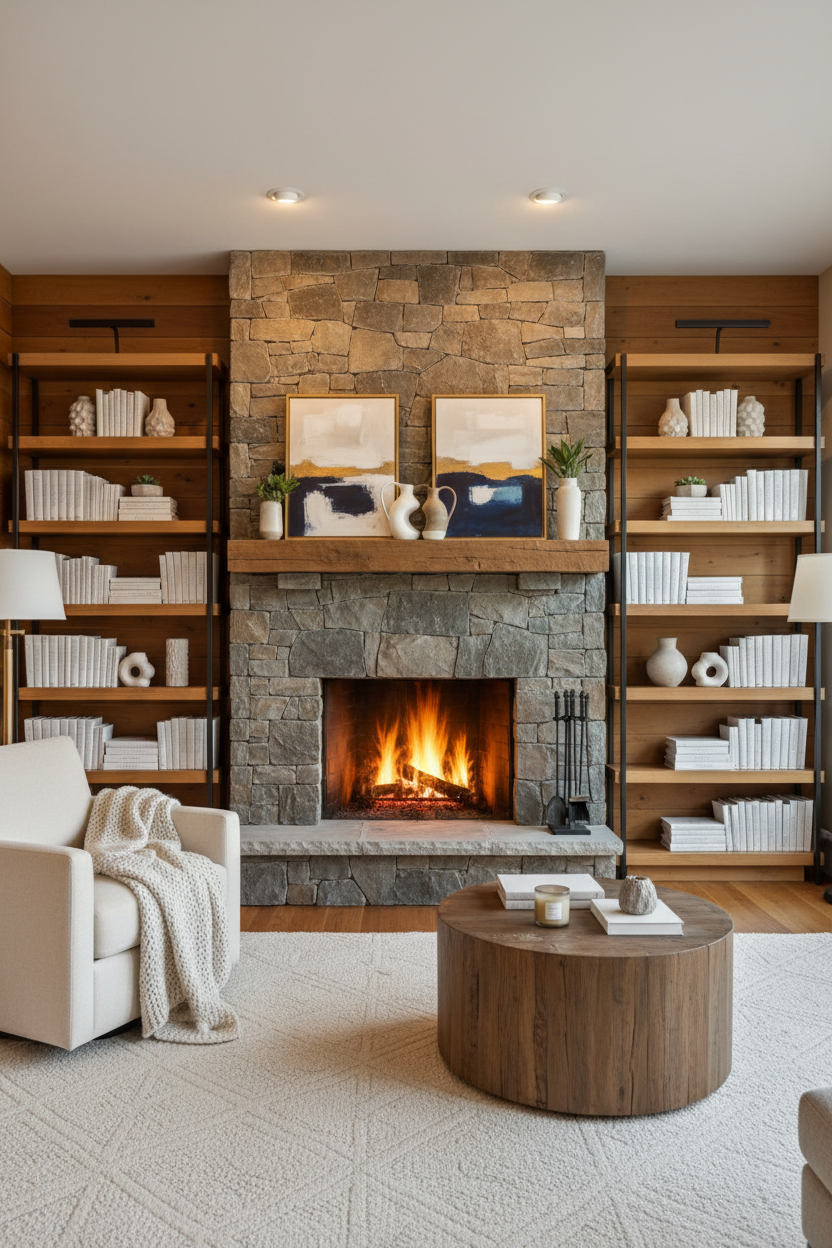Solid Mango Wood Tall Bookcase