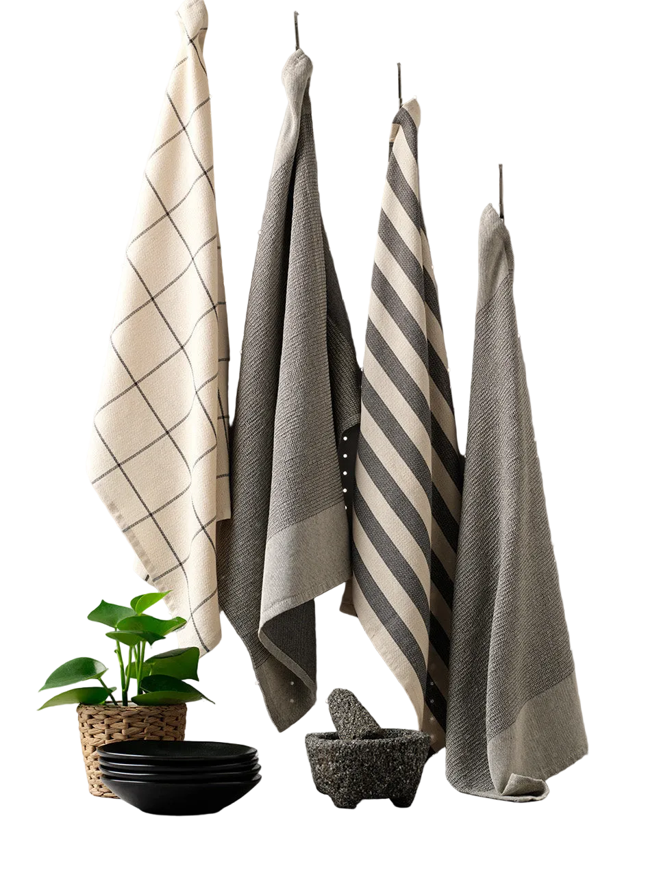 Cotton Kitchen Towels, Set of 4