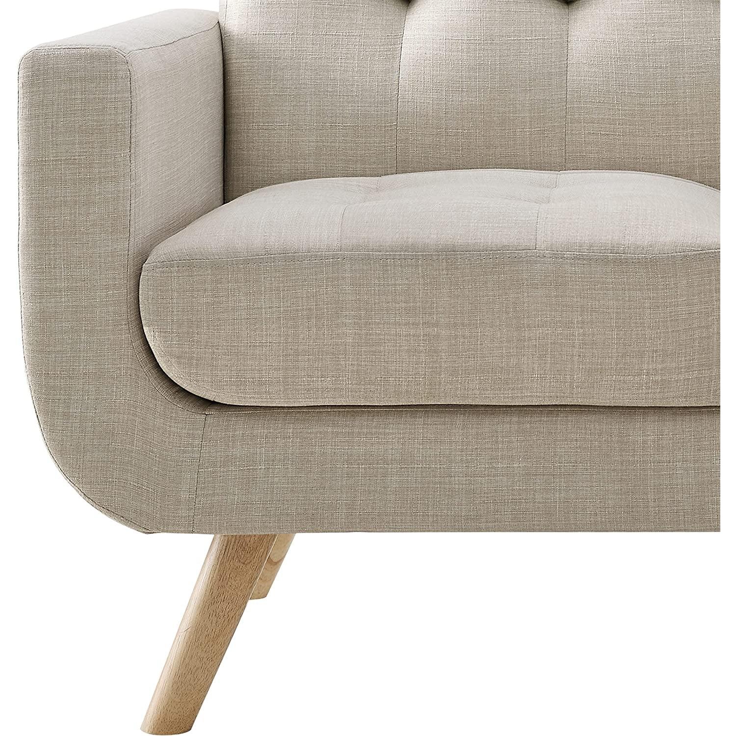 Beige Accent Armchair For Living Room Modern Design
