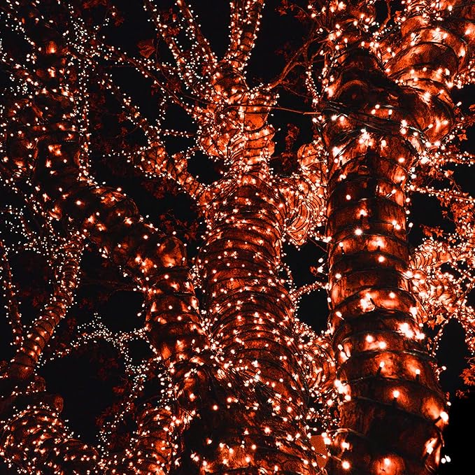 100FT Connectable String Lights with 8 Lighting Modes - Orange