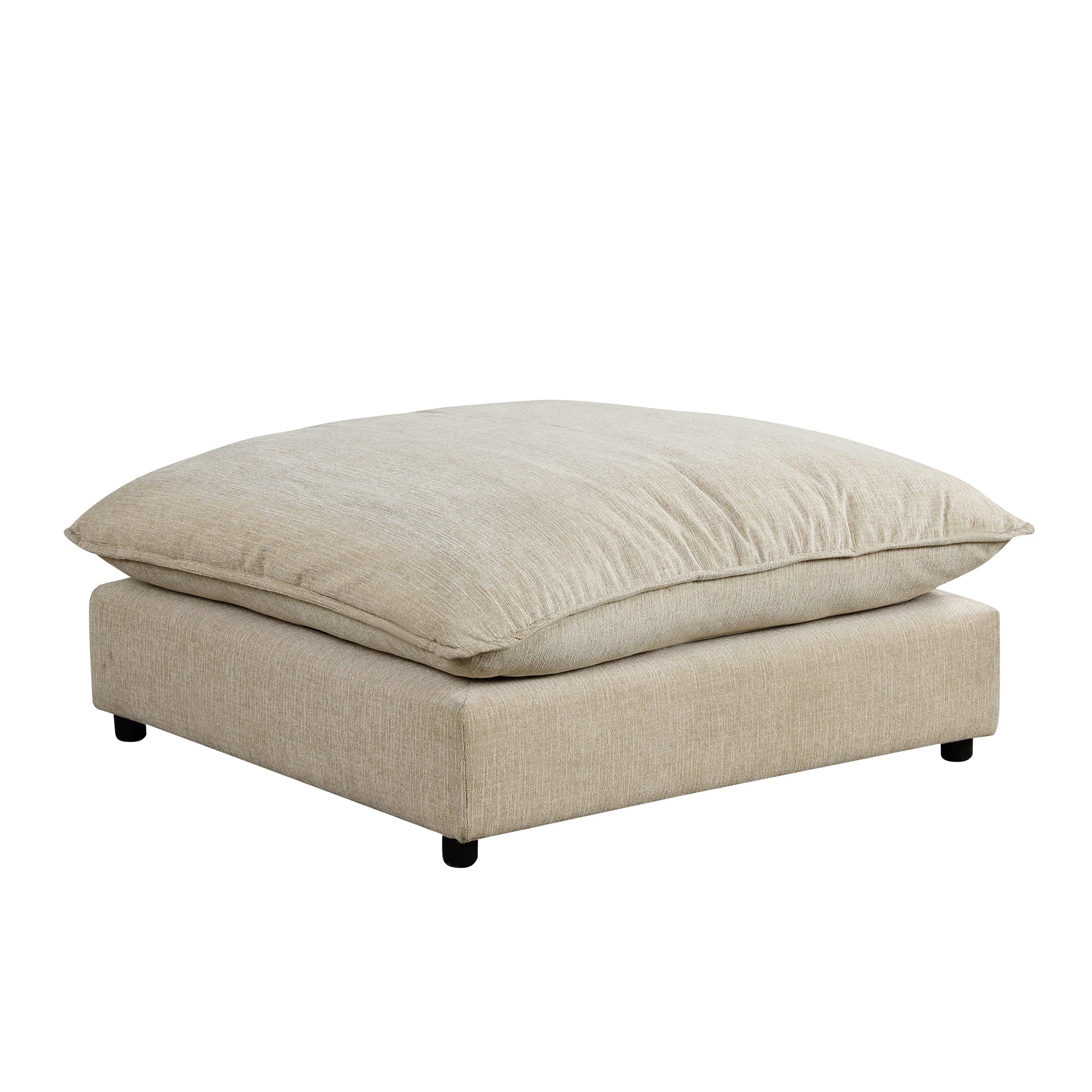 Chenille Upholstered Cloud Sofa Modular Sectional - Beige