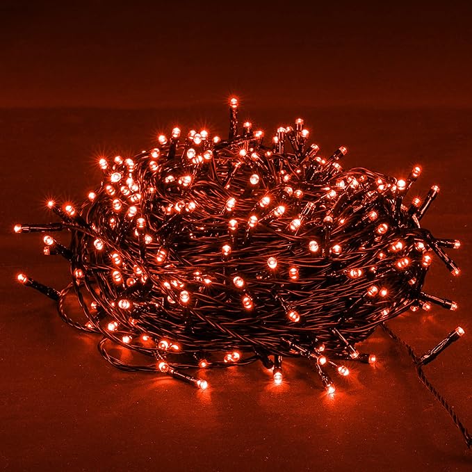 100FT Connectable String Lights with 8 Lighting Modes - Orange