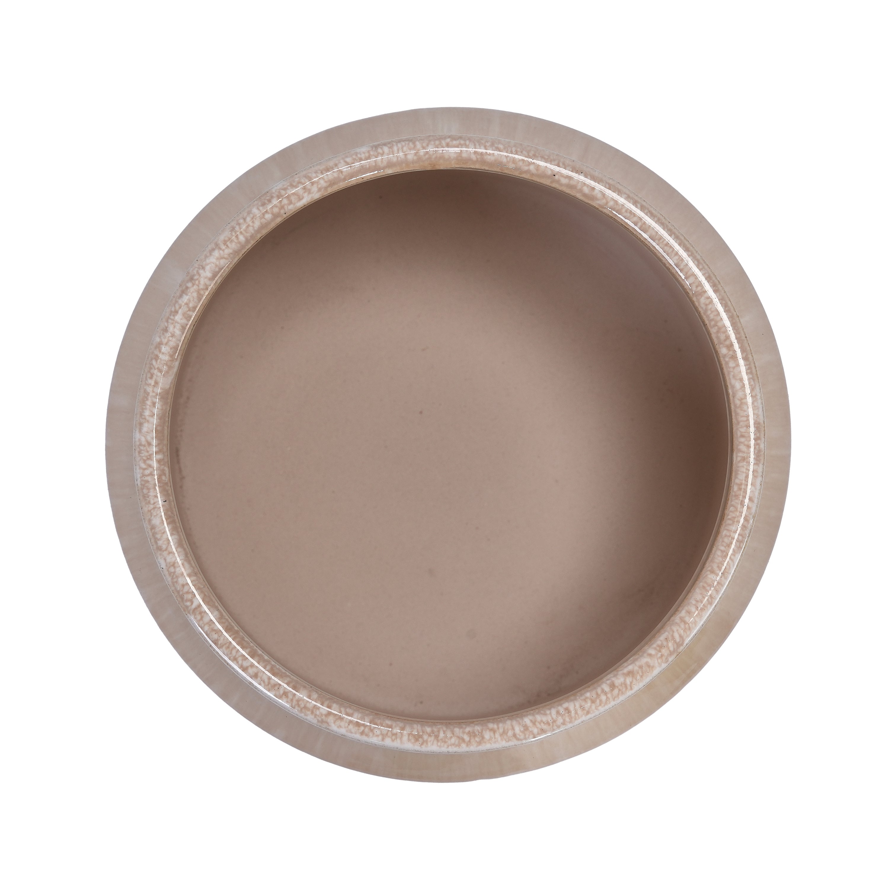 Set of 2 Gradient Ceramic Flowerpots - White/Brown