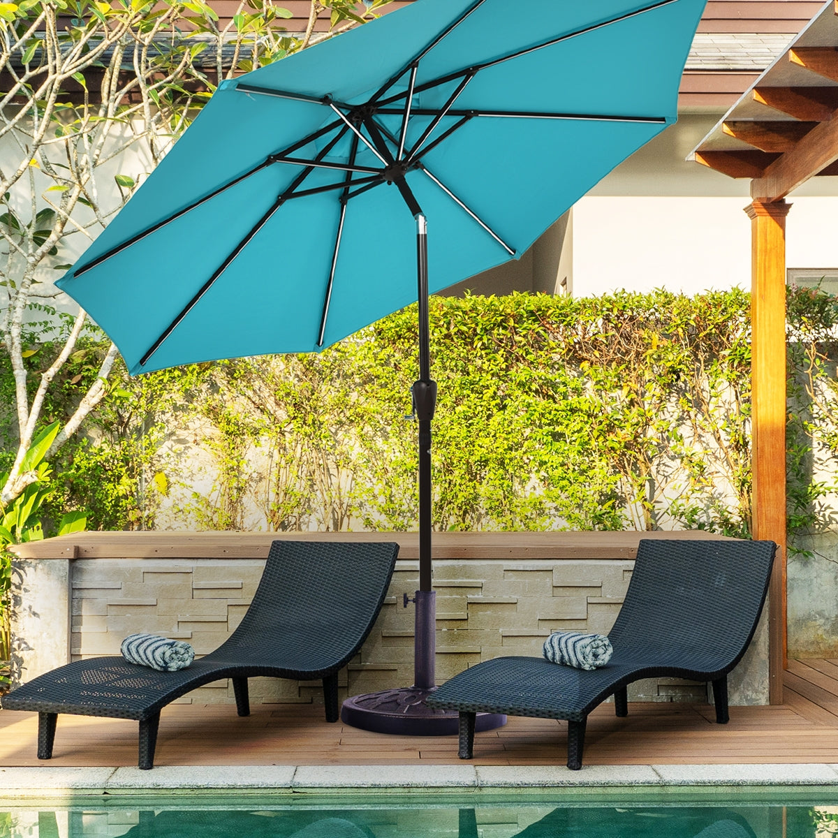 Heavy Duty Outdoor Patio Market Umbrella Base - 30lb