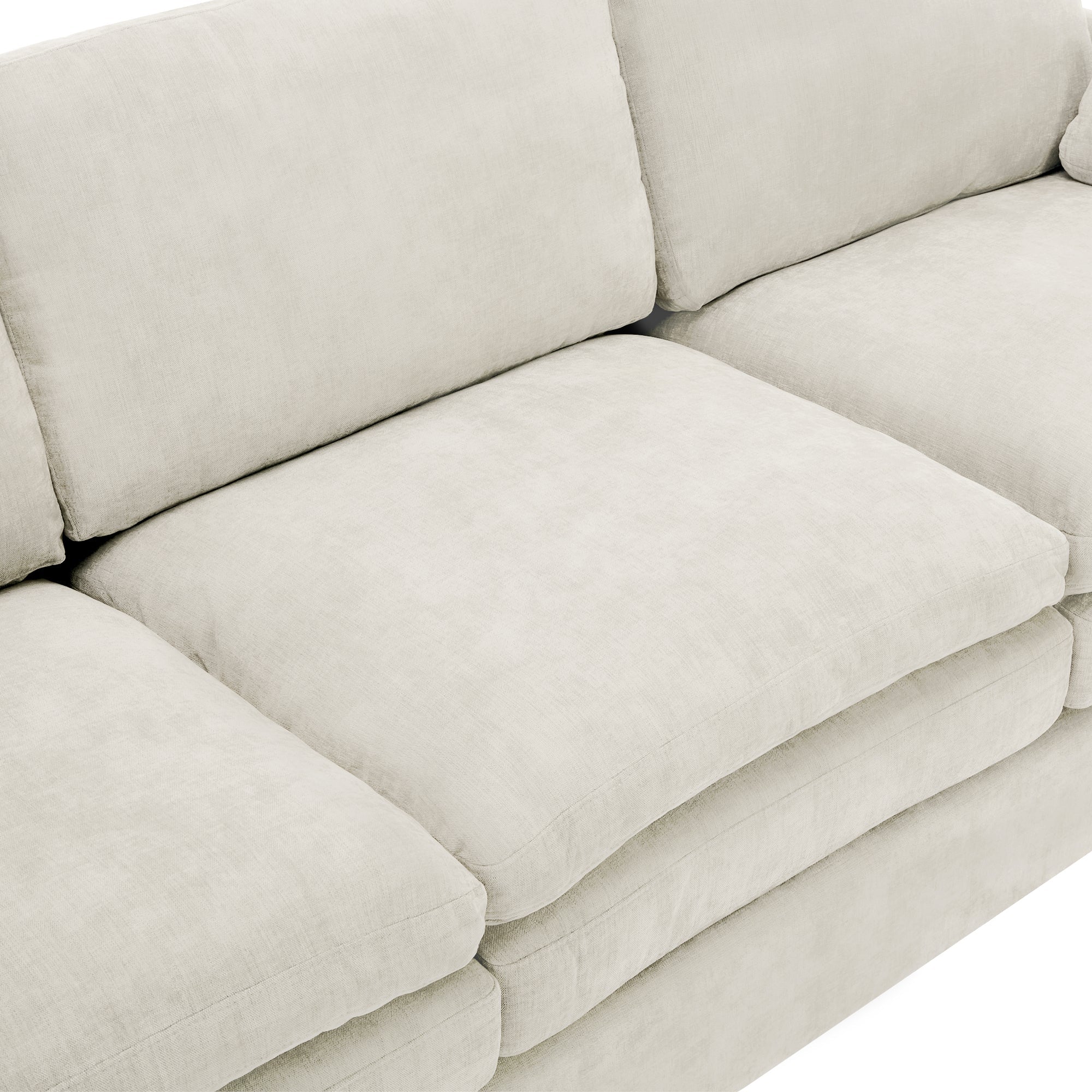 Cozy Upholstered 3-Seater Sofa with Plush Double Cushion and Ergonomic Design