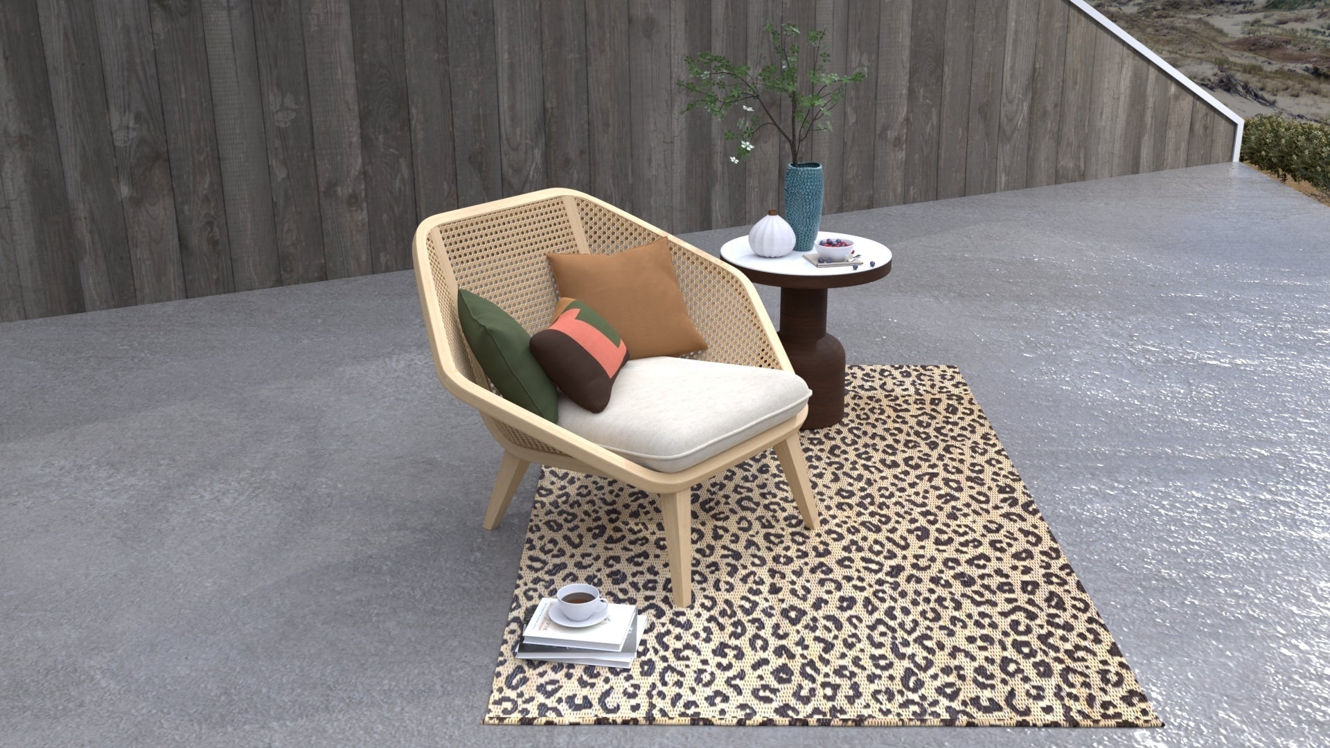 Leopard Natural Outdoor Mat