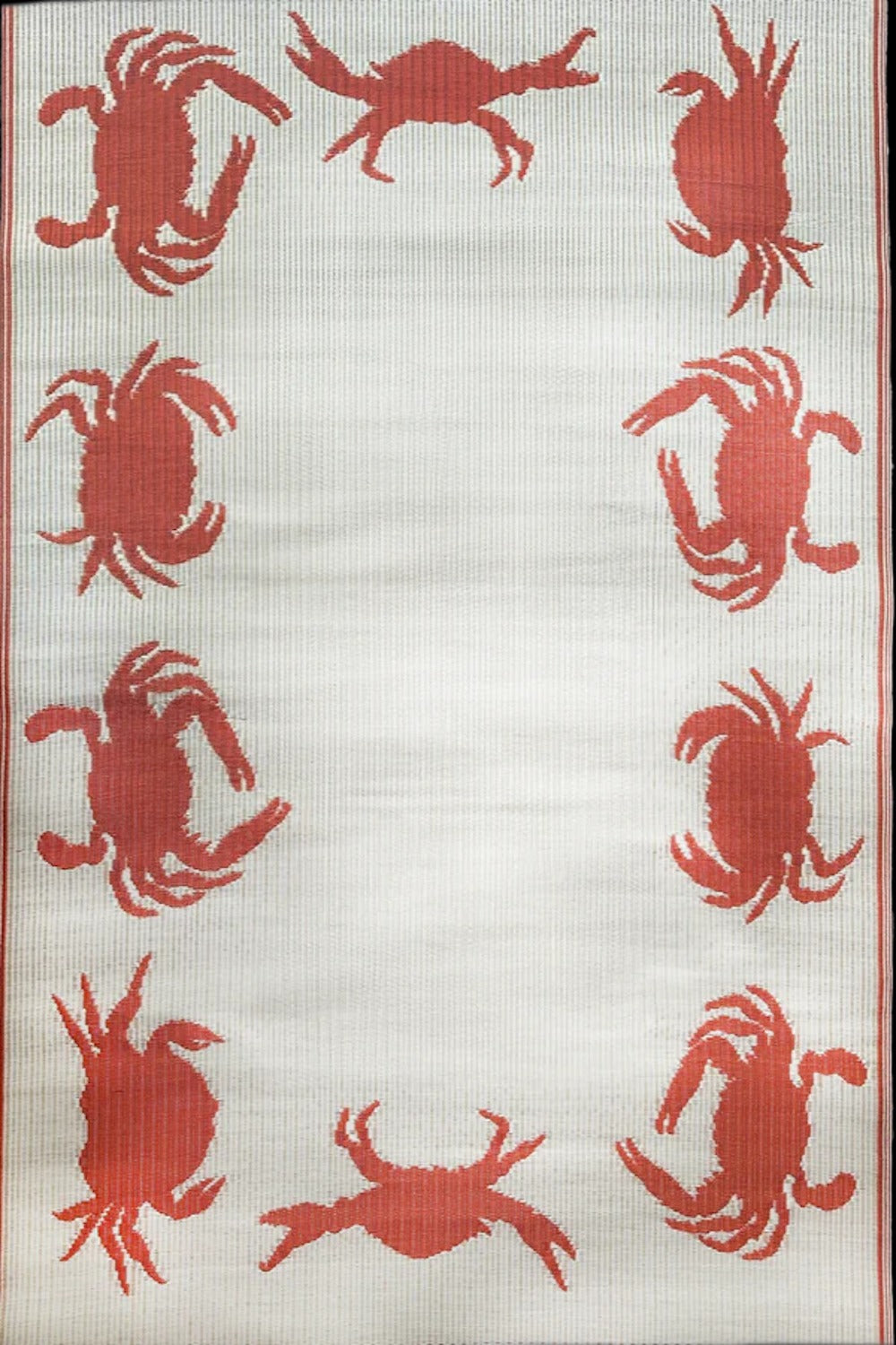 Crab Orange & Cream Outdoor Mat