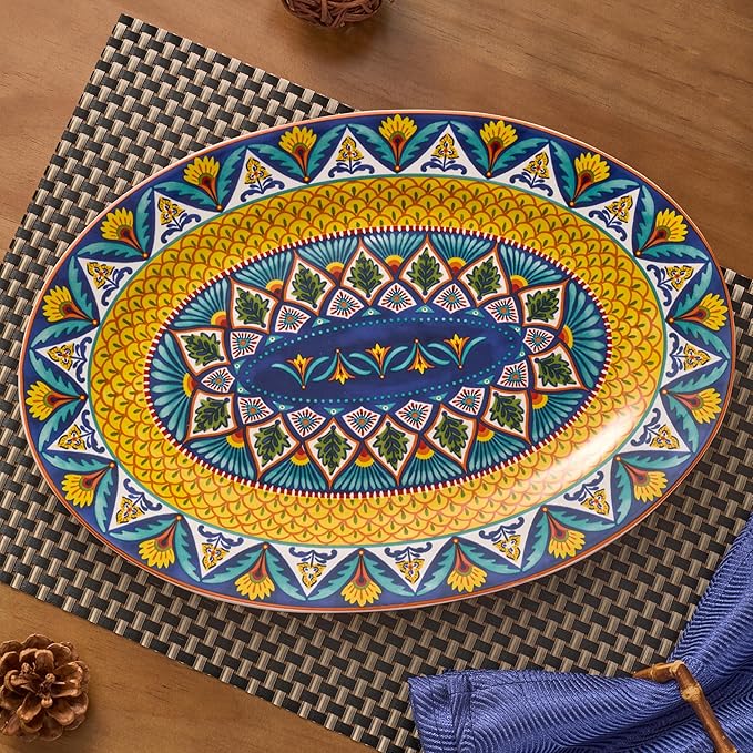 Set of 2 Bico Havana Oval Platters - 16"/14"