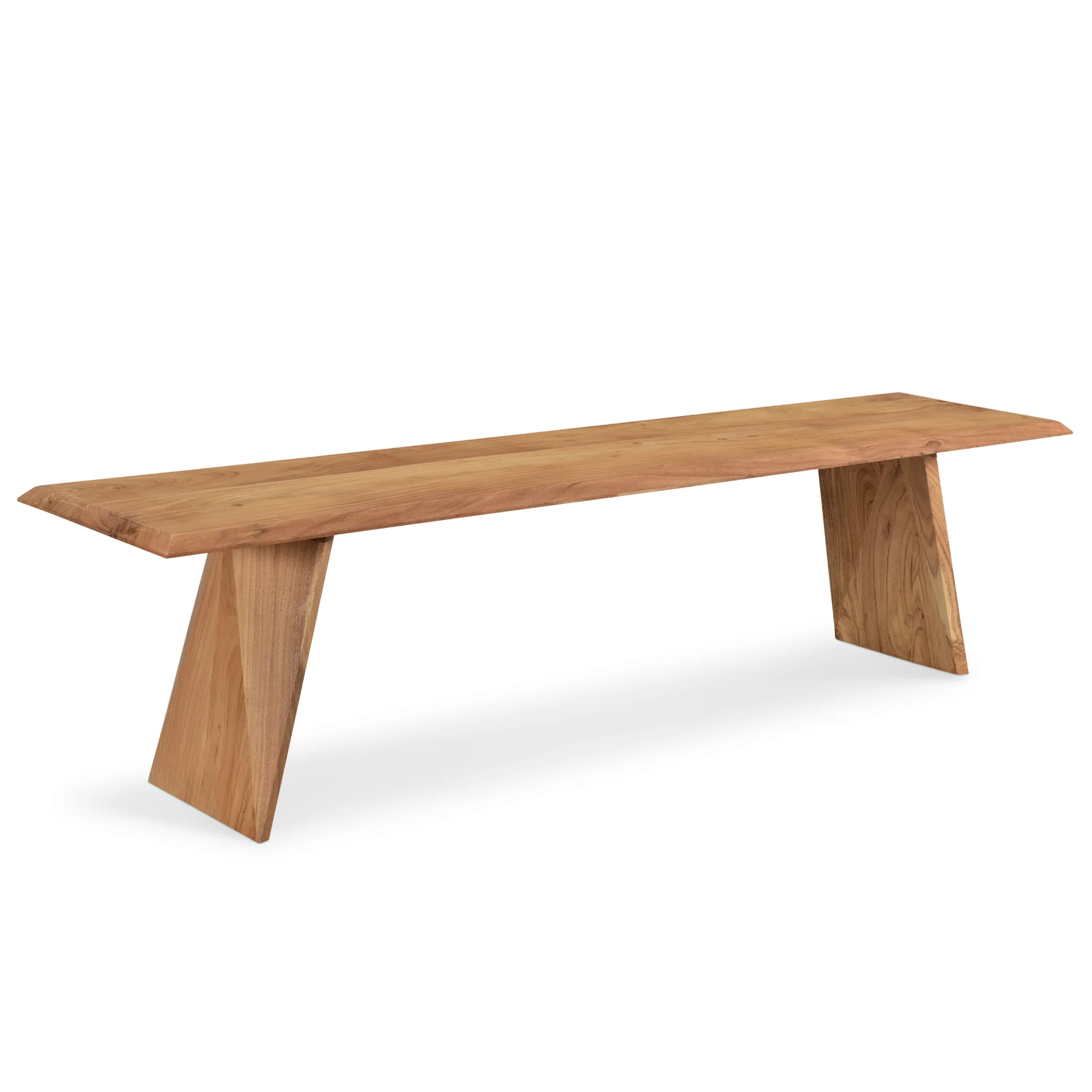 Solid Wood Angled Leg Bench