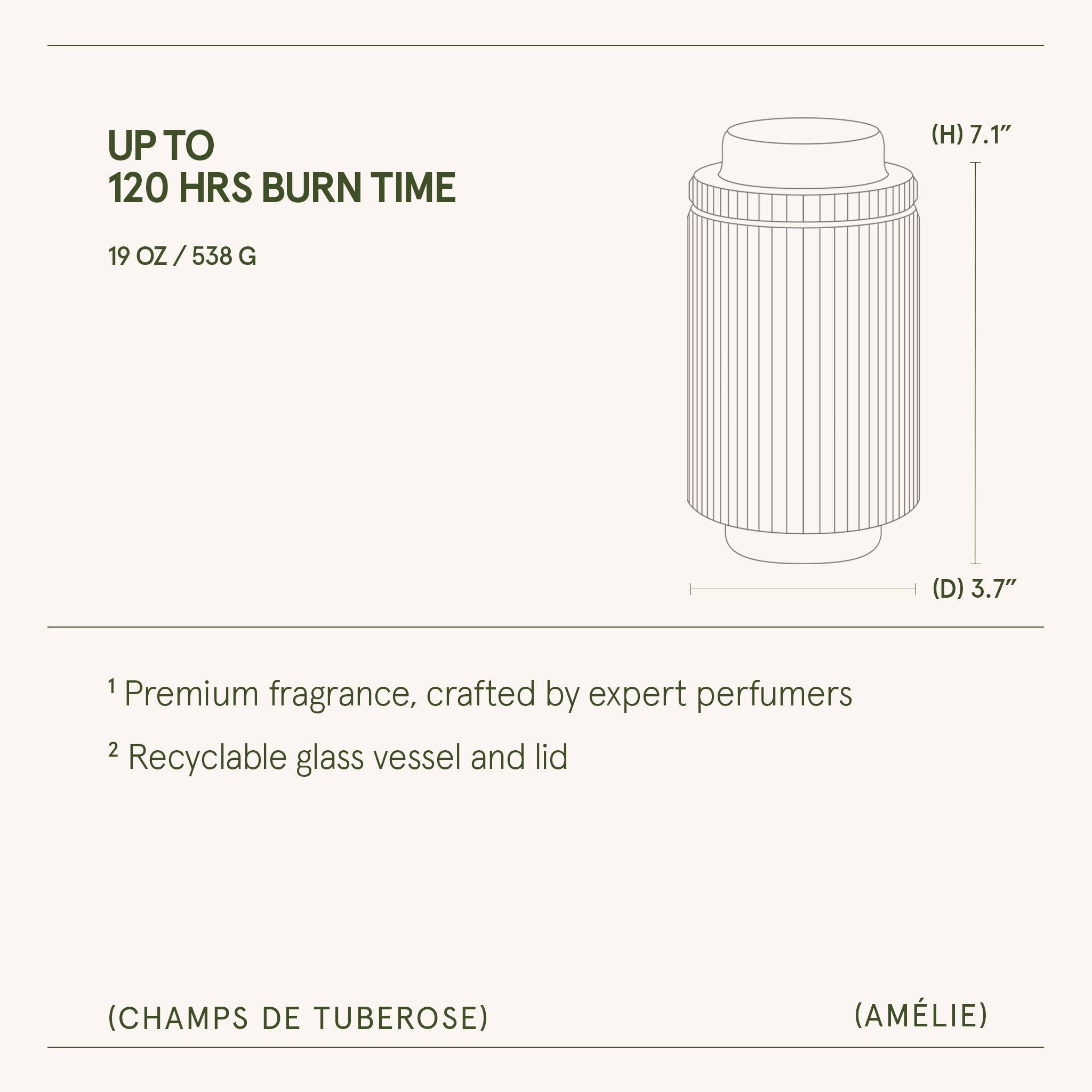 Amélie – Champs de Tuberose Candle