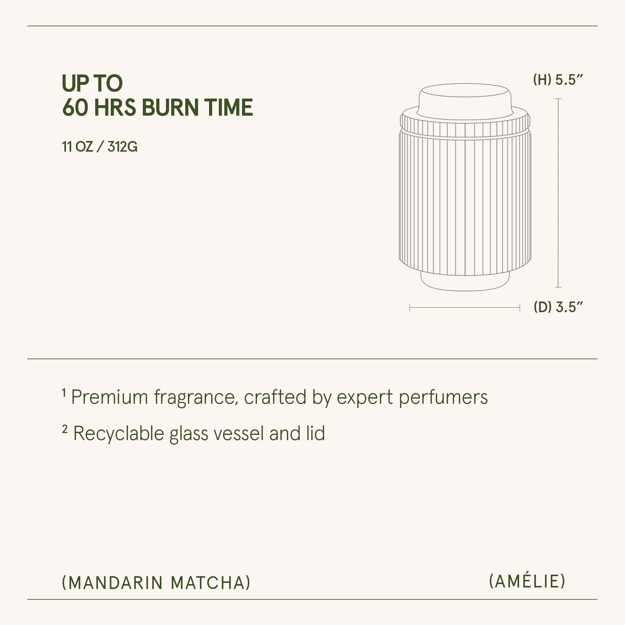Amélie – Mandarin Matcha Candle