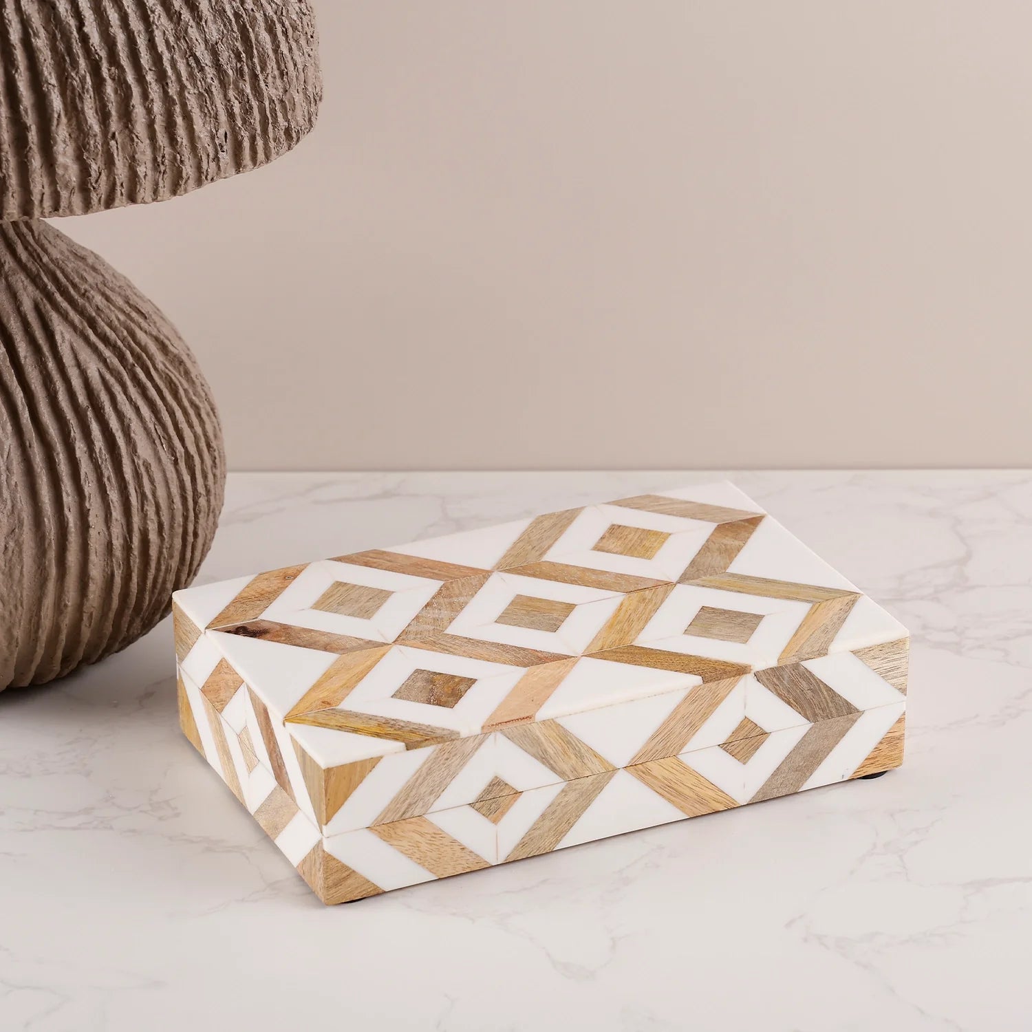 Marquet Array Wood & Resin Inlay Handcrafted Decorative Boxes