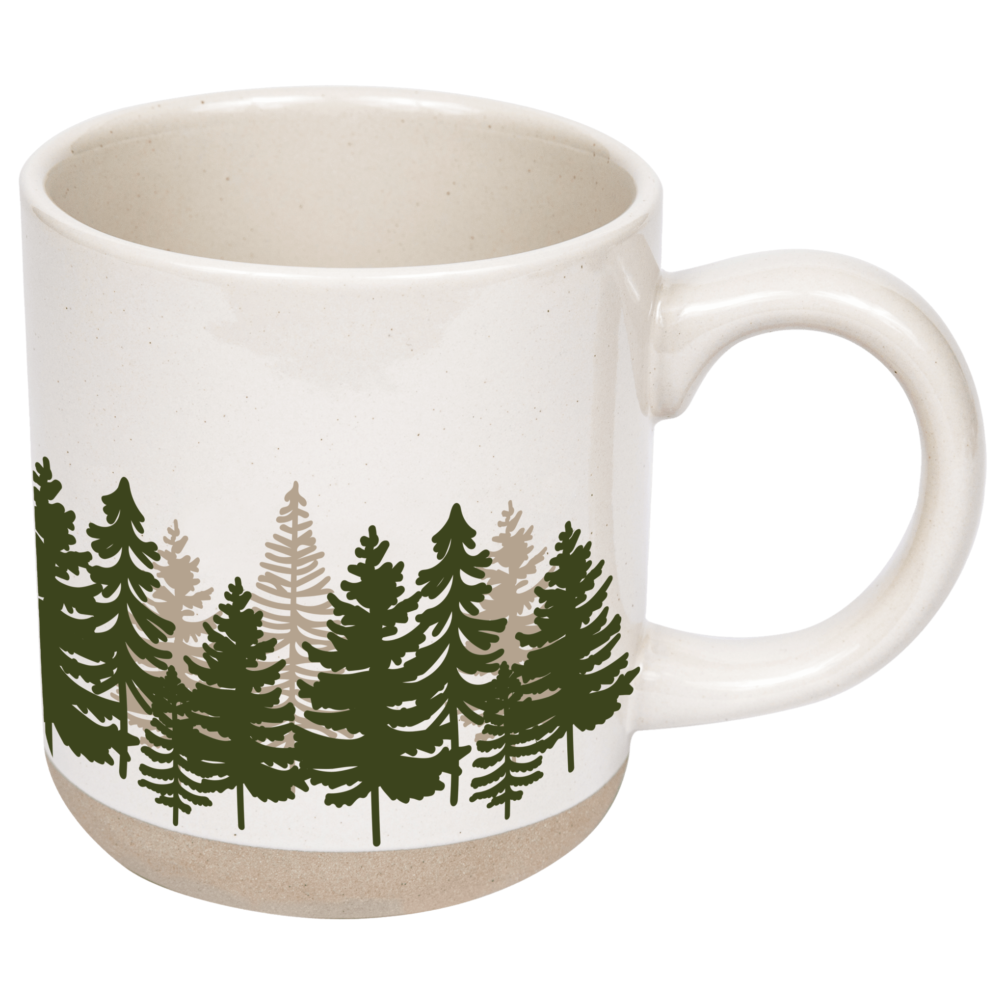 Forest 14 oz Cream Stoneware Coffee Mug