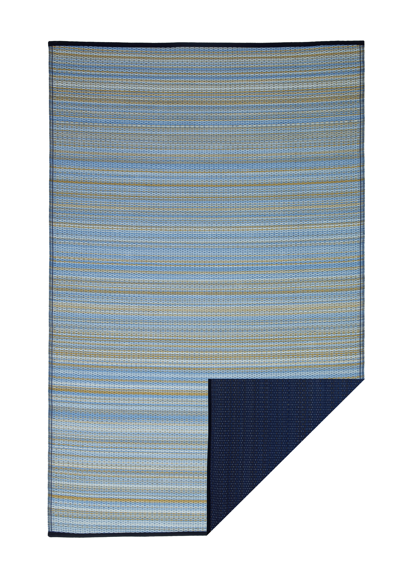 Cancun Shadow - Reversible Blue Outdoor Rug