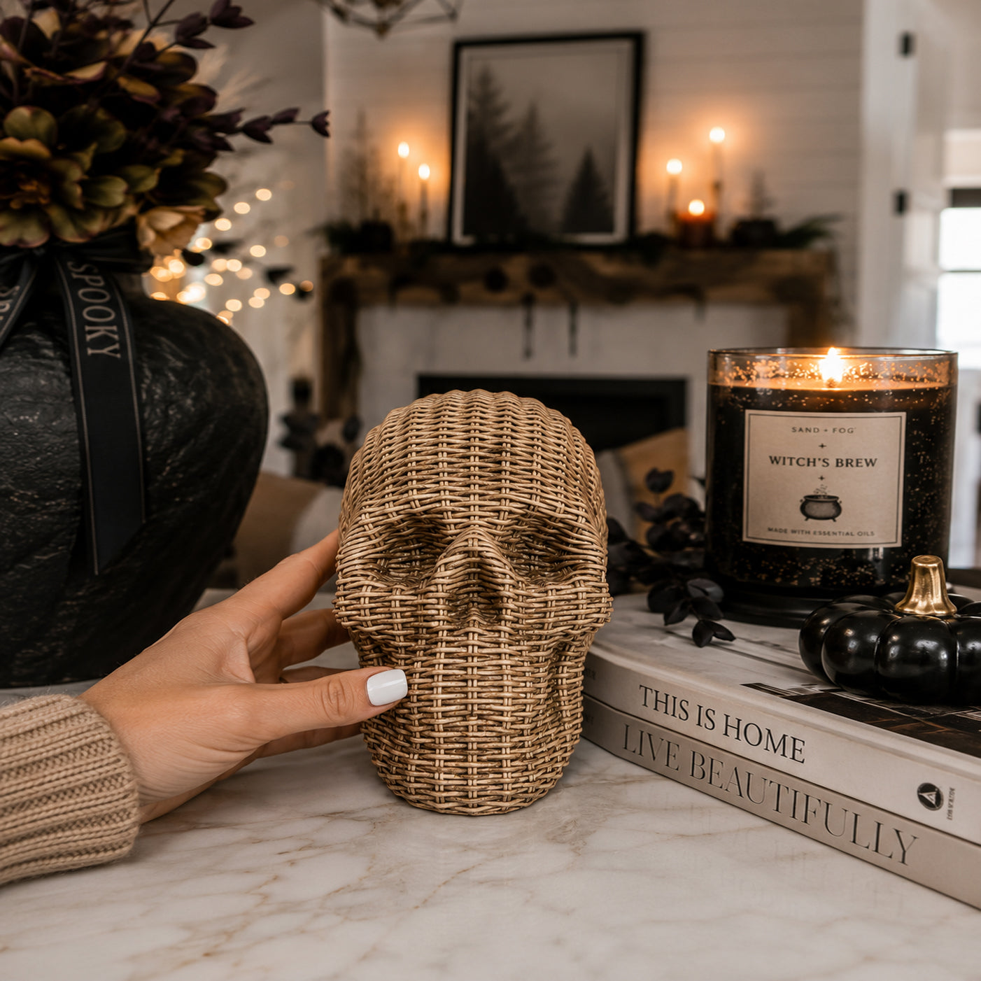 Skull Me - Rattan Resin Skull