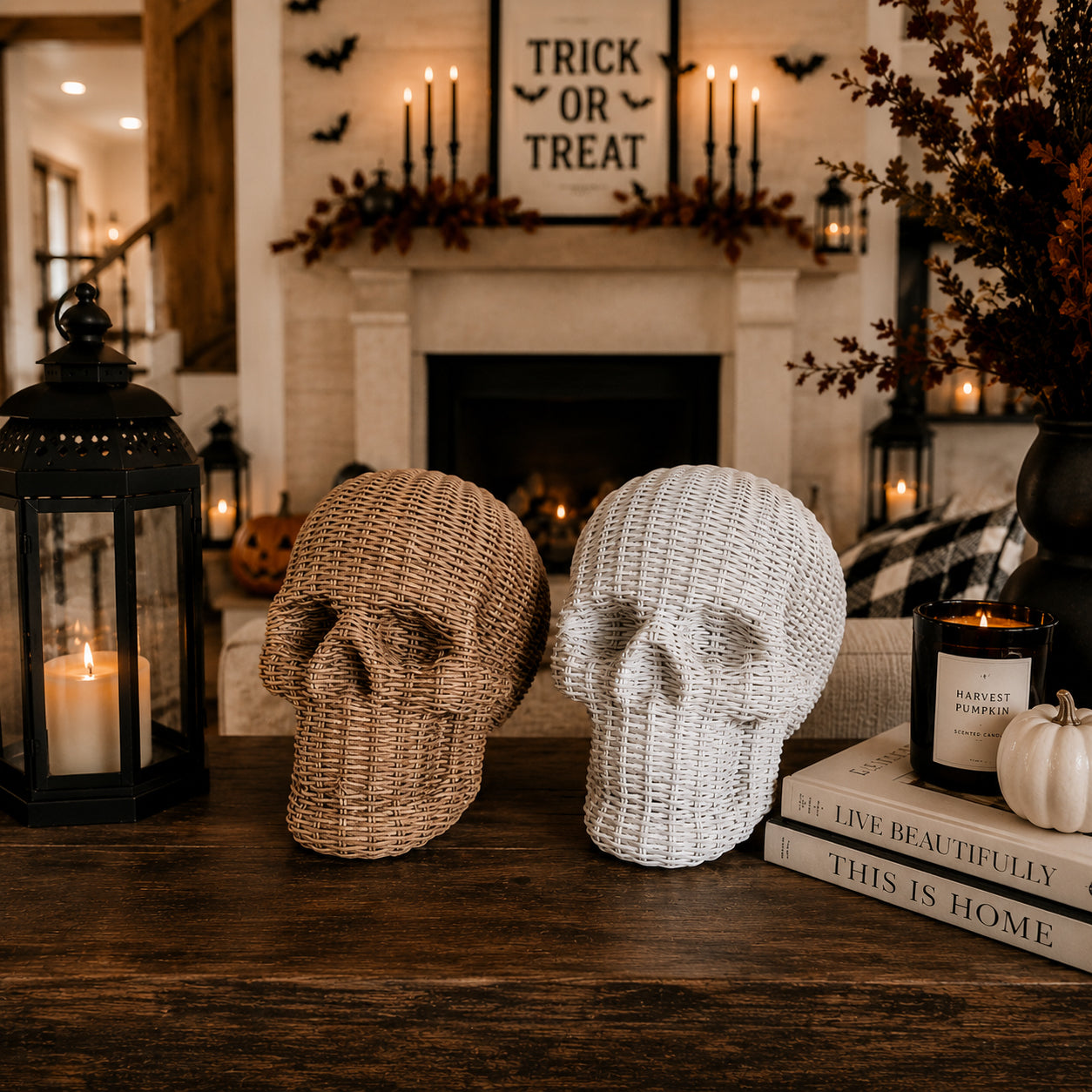 Skull Me - Rattan Resin Skull