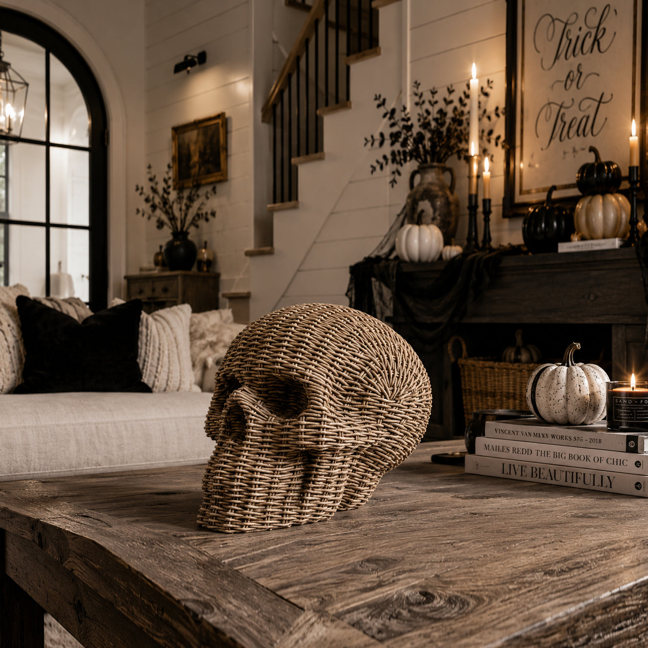 Skull Me - Rattan Resin Skull