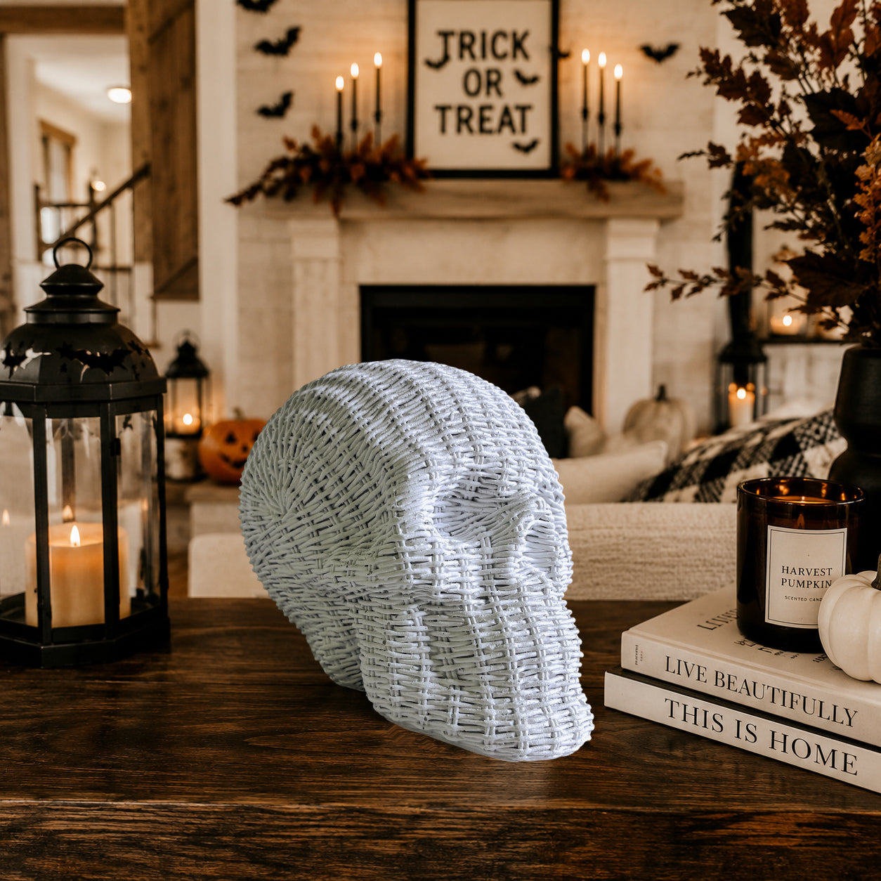 Skull Me - Rattan Resin Skull